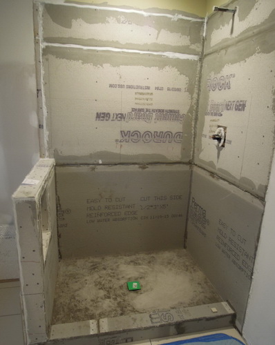 old style shower construction
